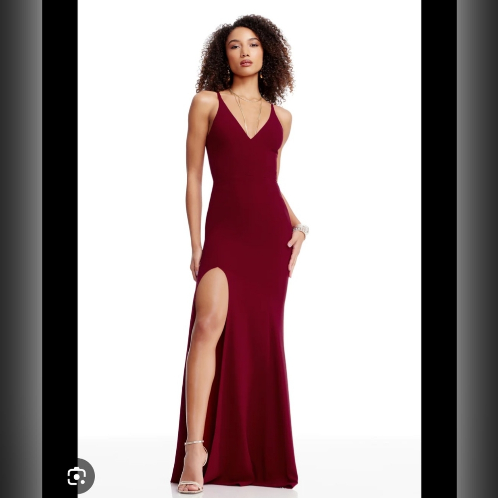 Dress the Population Deep Burgundy Iris Dress